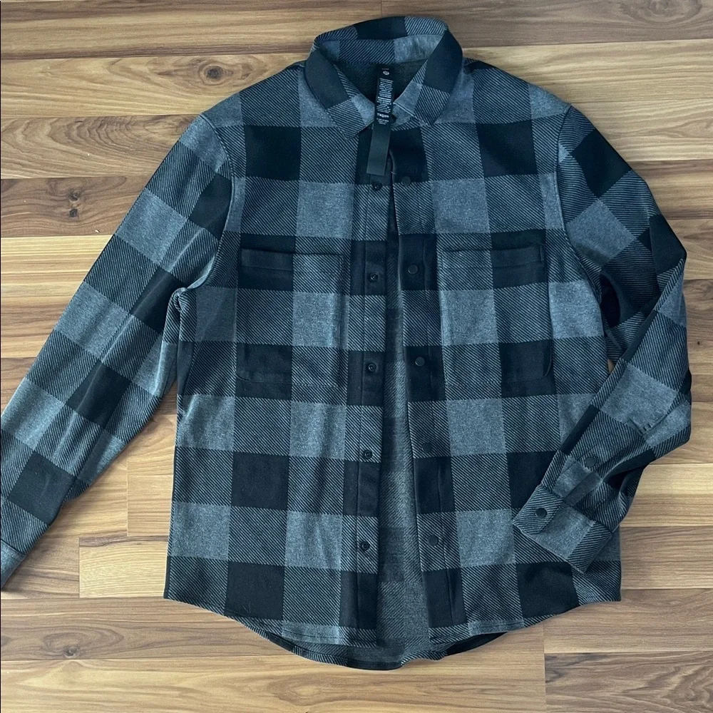 lululemon athletica socket over shirt Black and Gray Checkered size XS - Picture 3 of 8